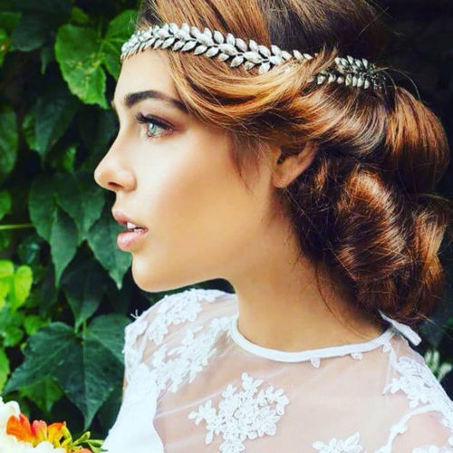 Daphne Wreath - Gold - Ellen Hunter NYC - Luxury Bridal Jewelry
