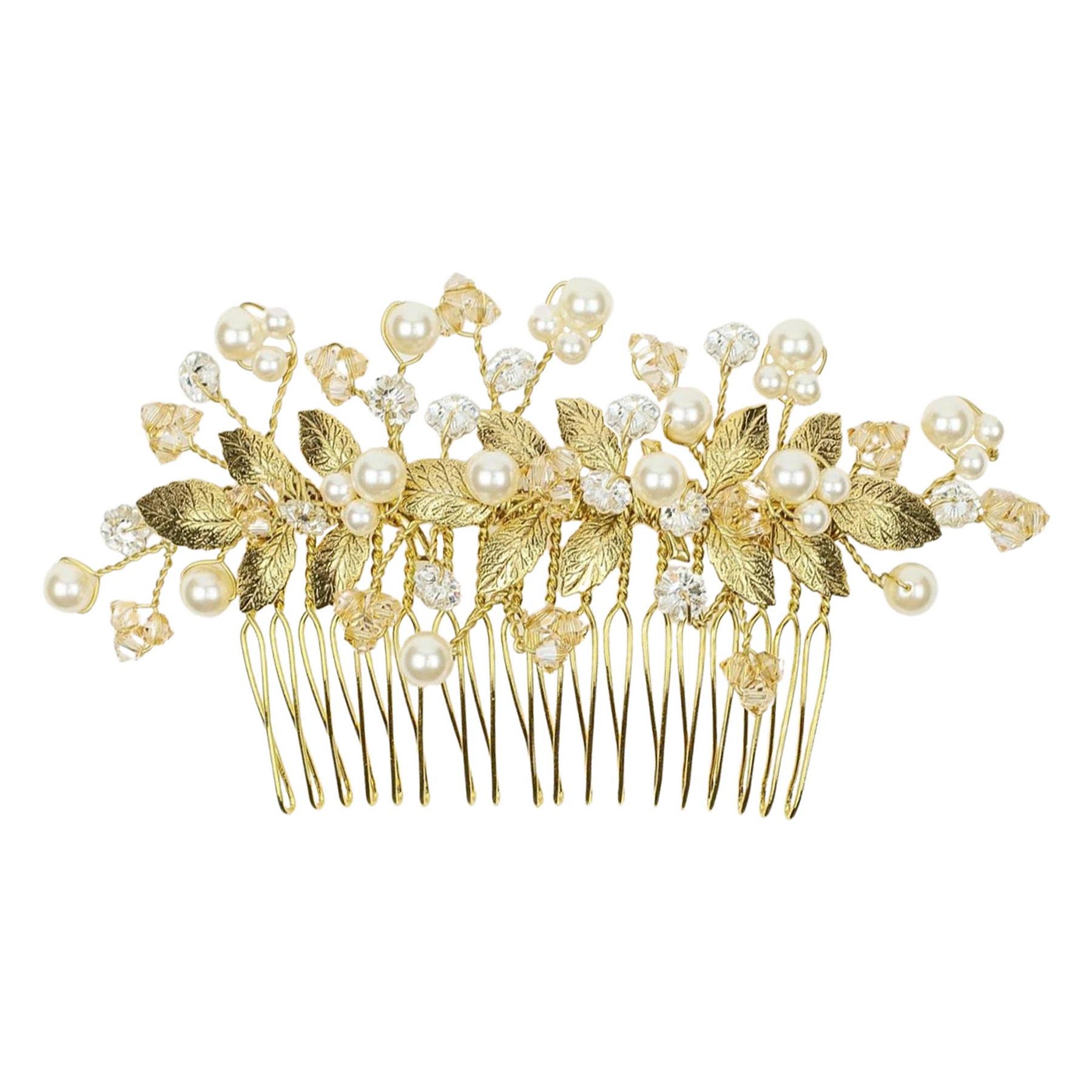 Briar Rose Comb - Gold - Ellen Hunter NYC - Luxury Bridal Jewelry